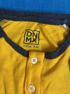 Boys Yellow &amp; Grey Raglan T-Shirt