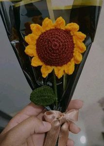 Handmade Crochet Sunflowers 🌻, rose🌹