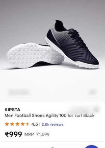 Kipsta Black Football Cleats