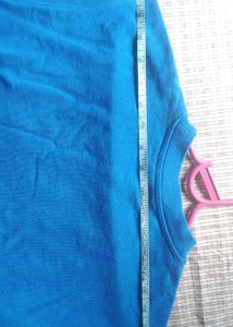 Blue "Keep Real" Crewneck Sweatshirt
