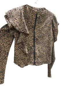 Leopard Print Ruffle top