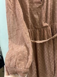 SASSAFRAS Chic Textured Midi Dress