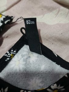 Black Daisy Print Mini Dress