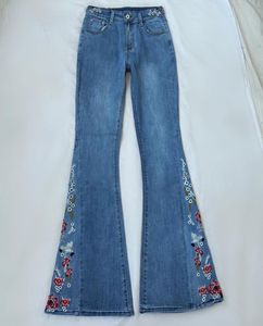 Embroidered Flare Jeans