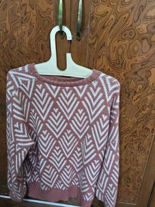 Cozy Geometric Print Sweater