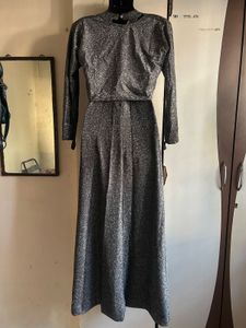 Elegant silver gown with jacket