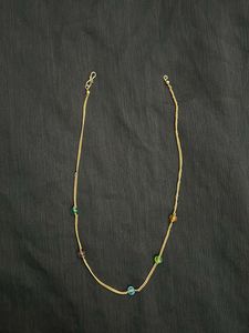 Beaded Gold Chain Necklace