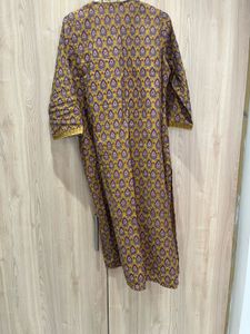 Rangriti Yellow Printed Kurta Pant Set