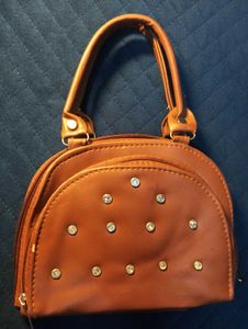 BRAND NEWW BAG 🎀Brown Embellished Handbag