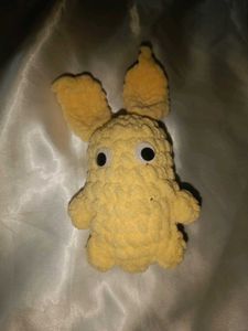 Handmade Crochet Yellow Bunny Plush