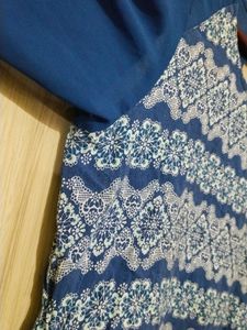 109F Blue &amp; White Printed Top (Women's)