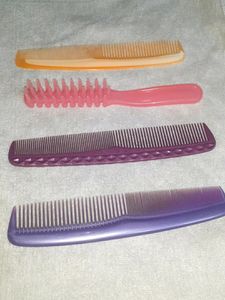 4 Combo Hair Combs &amp; Hairs Brushes Women Girls Men