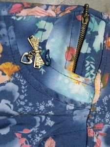 Floral Print Girls Jeans