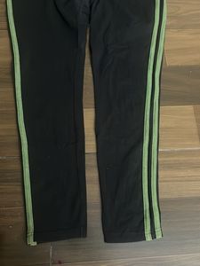 Comfortable Black &amp; Green Striped Pants