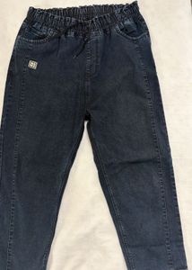 Dark Wash Denim Jogger Pants