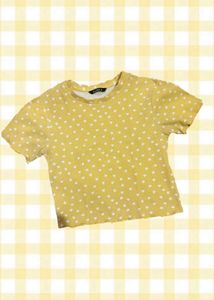 Cute Yellow Heart Print T-Shirt