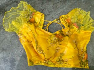 Vibrant Yellow Floral Blouse