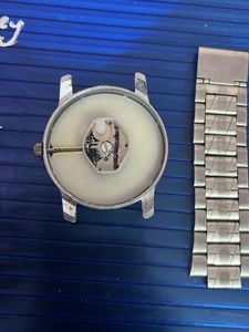 Men's Stainless Steel Watch with 2 strap