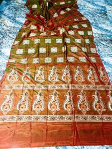 Authentic 100% Pure Mulberry Silk Banarasi