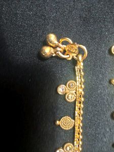 Silver Anklet With Gold Polish