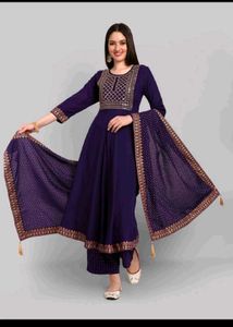 Elegant Purple Kurta Set with Dupatta