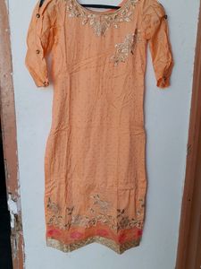 Suit With Cutt Wark Dupatta