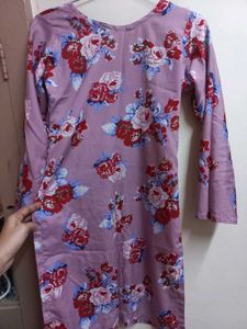 Floral Print Chiffon Kurta