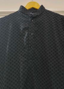 Black Texture Kurta