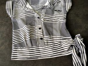 Chic Striped Button-Up Top upto 3year
