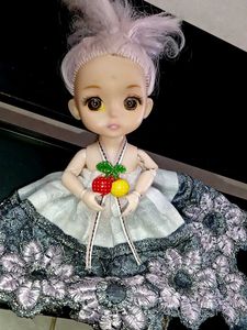 Cute Doll with Cherry Necklace