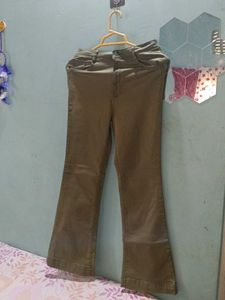 Olive Green Flared Pants