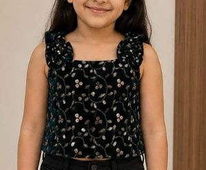 Sparkly Black Top for Girls