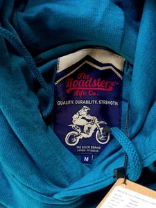 Teal Hoodie with "Fearless Rider" Print