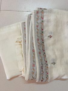 Elegant Embroidered Cream Kurta