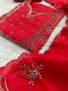 Stunning Red Embellished Lehenga Choli