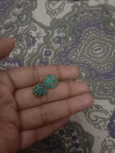 Blue Jhumka Earrings