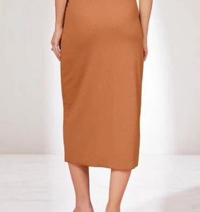 Stylish Brown Wrap Skirt