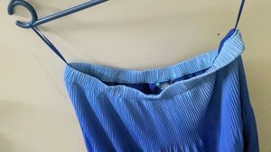 Stylish Pleated Midi Skirt nd Crop top transparent