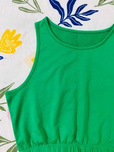 Vibrant Green Cropped Tank Top