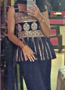 Elegant Navy Blue Sharara Set