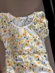 H&amp;m Floral Print Midi Dress