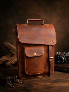 Vintage Leather Crossbody Bag