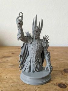 Sauron Bust with One Ring 3d printed