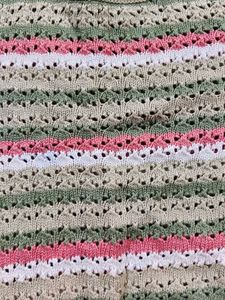 Striped Knit Cropped Top
