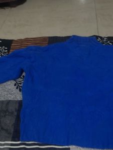 Cozy Blue Cable Knit Sweater