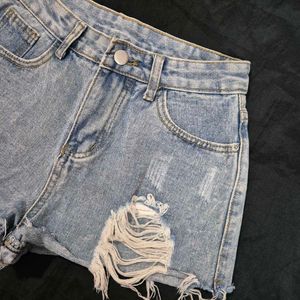 Distressed Denim Shorts y2k mini