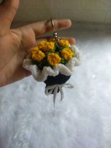 Handmade Crochet bouquet Keychain