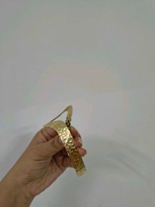Unique Hammered Wave Cuff Bracelet