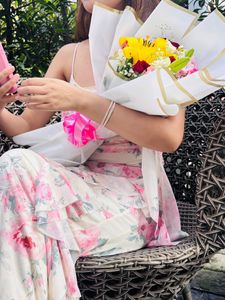 Floral Ruffle Maxi Dress newme