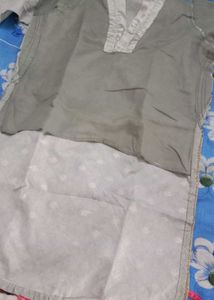 Elegant Grey Kurta Set with Palazzo Pants